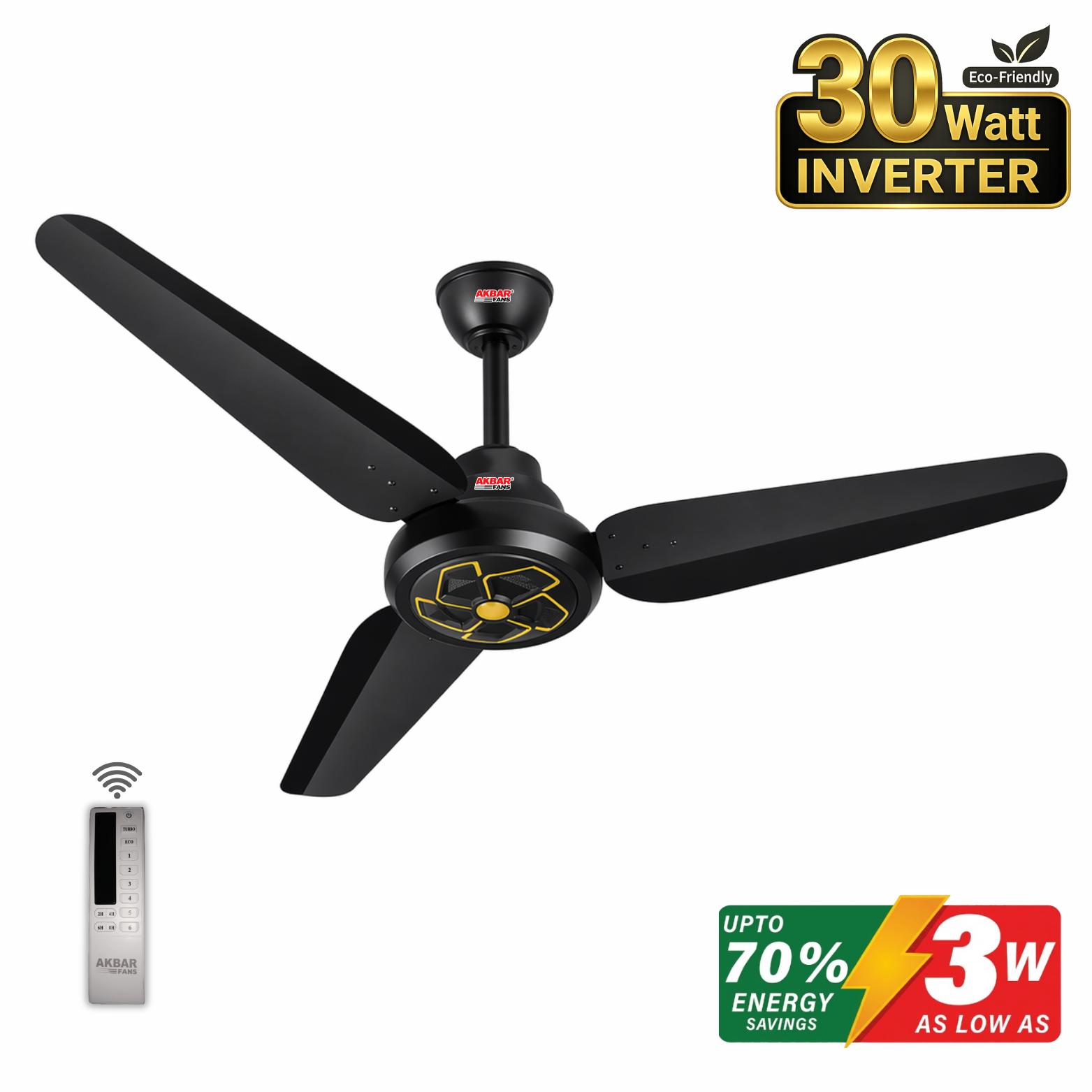 Icon Plus Model - 30 Watt Inverter Fan