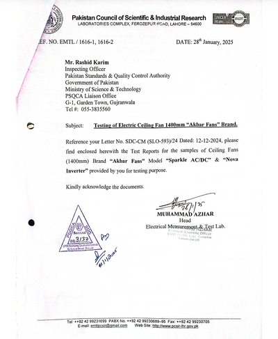 PCSIR Test Report